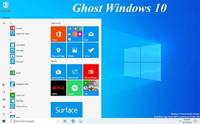 Tải Ghost Windows 10 - 64bit, 32bit Nhanh Và Miễn Phí Mới Nhất